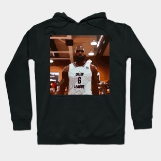 Lebron James in a League Hoodie